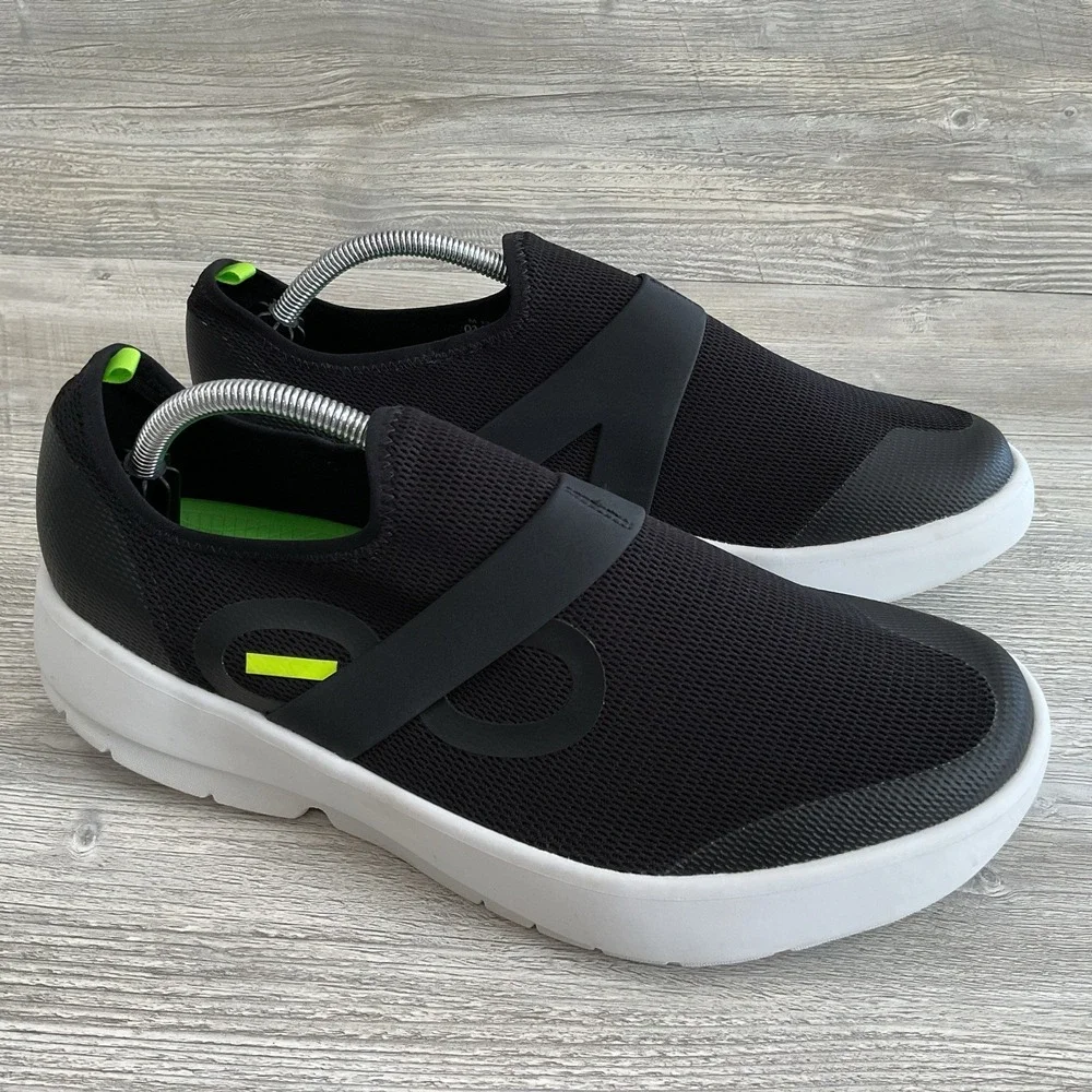 OOFOS OOmg Sport Shoes Men 13 Black Walking Recovery Comfort Sneakers Athletic